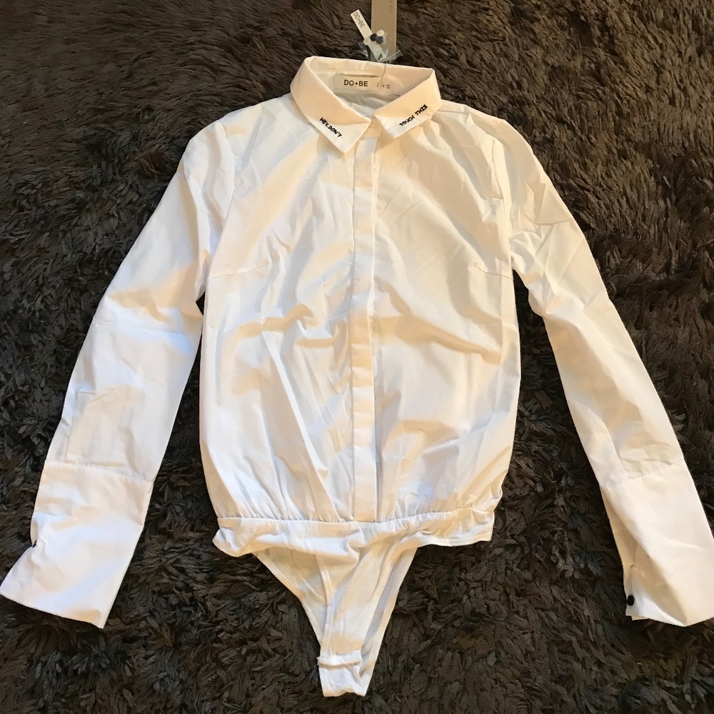 Brand New White Button Down Do+Be Shirt